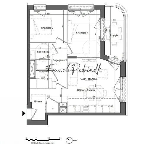 T3 60 m² de standing avec balcon 7m² vue dégagée 6e étage Confluence