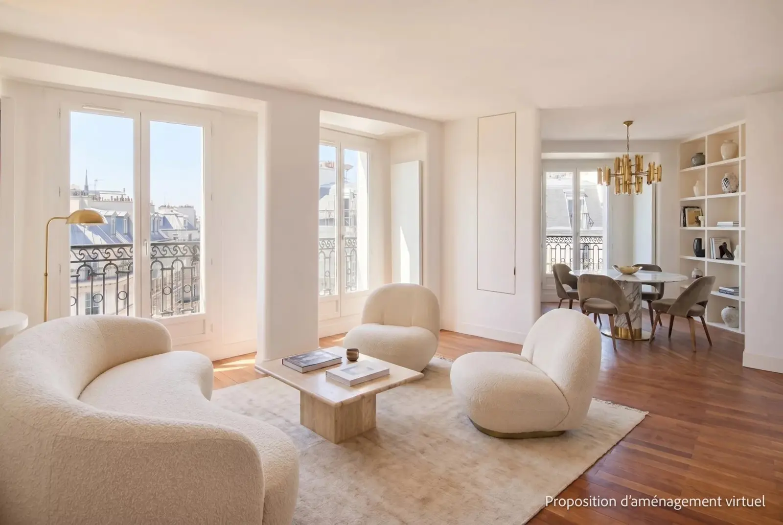 Un duplex lumineux en étage élevé en plein cœur de Paris