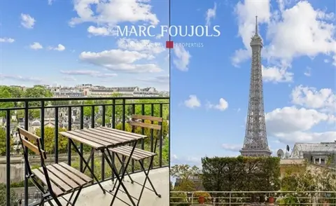 Paris Xvi Trocadero Vues monuments - Appartement 3 pièces avec balcon