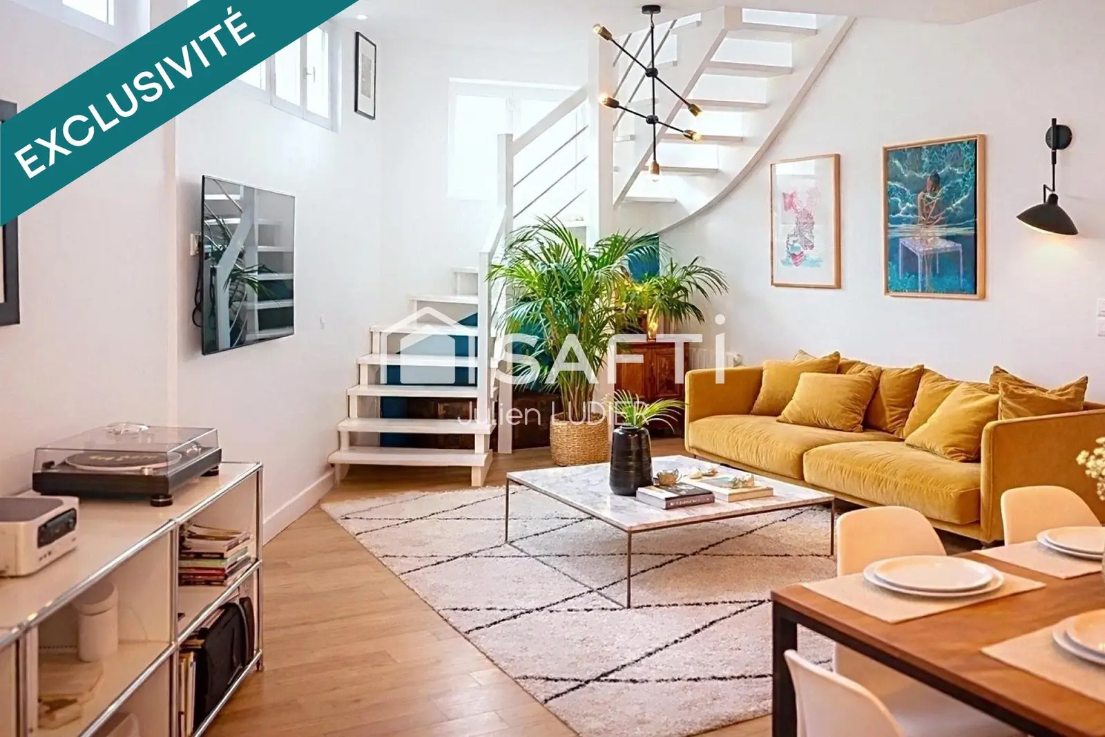 maison loft 3 niveaux, beaux volumes, quartier prisé