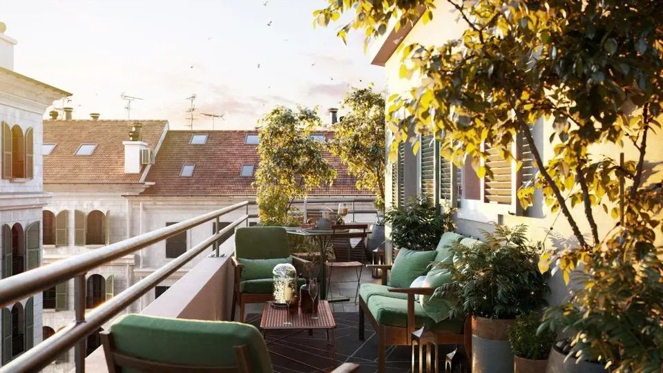 Nice proche Place Masséna, 3 pièces Dernier Etage avec Terrasse