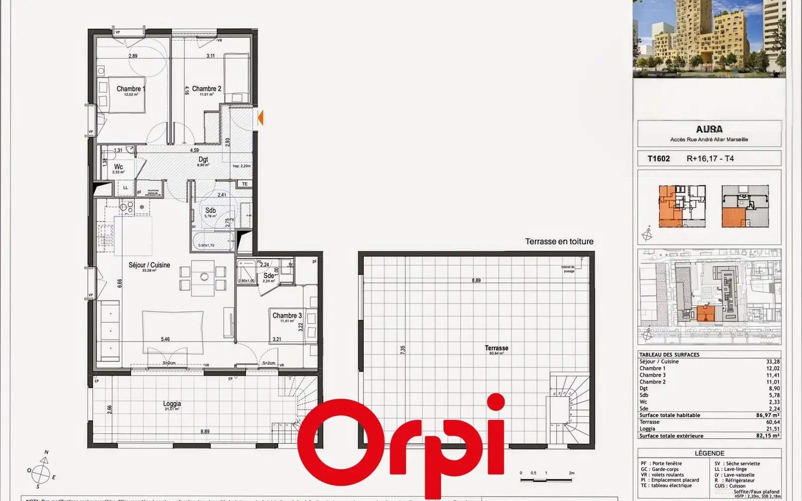Appartement T4 Marseille 15 13015
