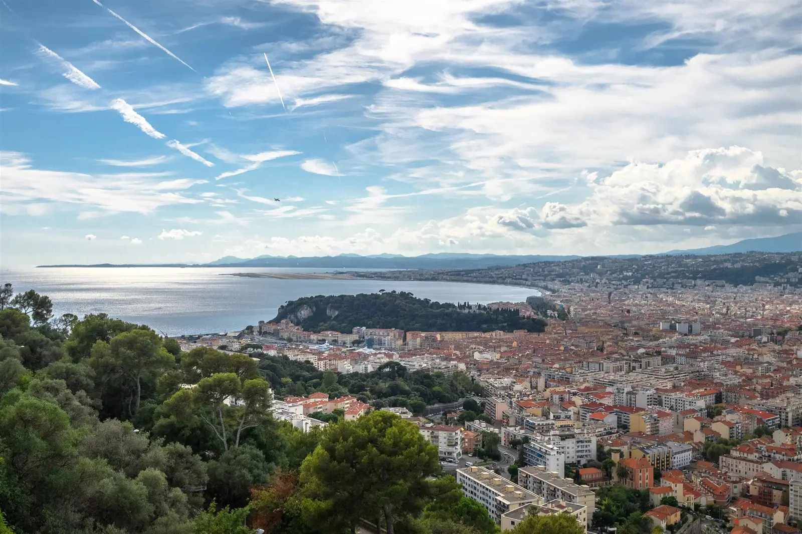 Nice, Mont boron, appartement 3 pièces sur terrasse vue mer